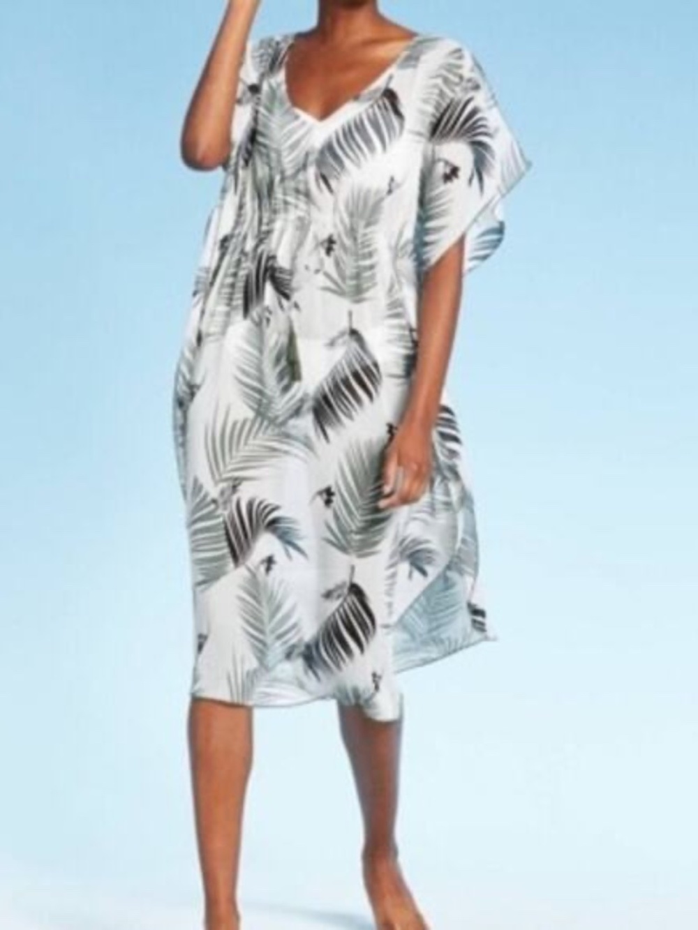 Kona Sol Midi Length Kaftan Cover Up Dress | Lightweight Beach Cover Up